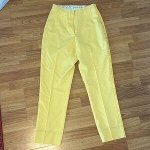 House of bijan classic yellow ankle length trouser men’s size xs
